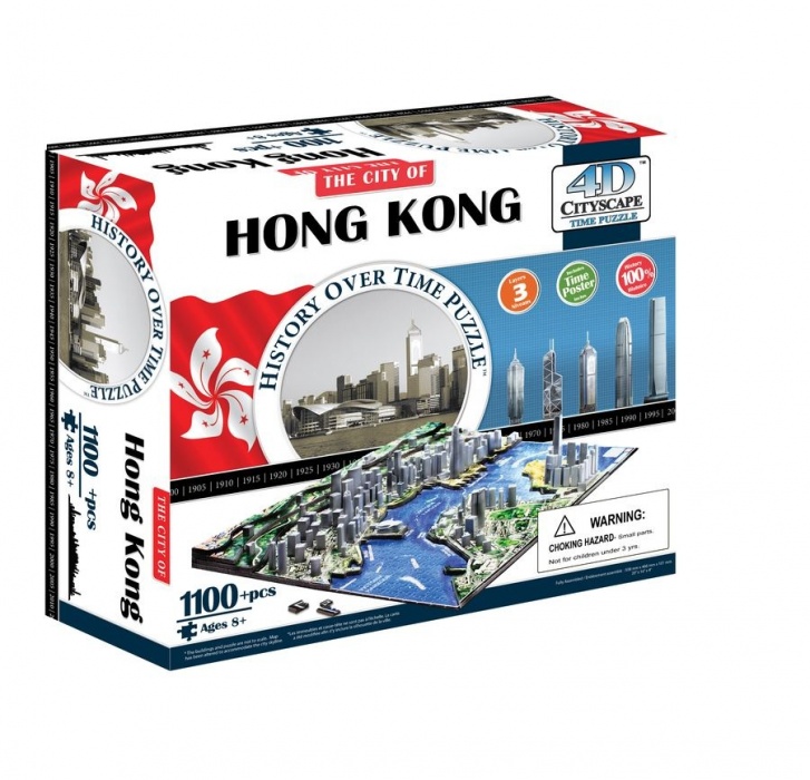 4d puzzle világhírű városok: Hong Kong 4d puzzle - cityscape