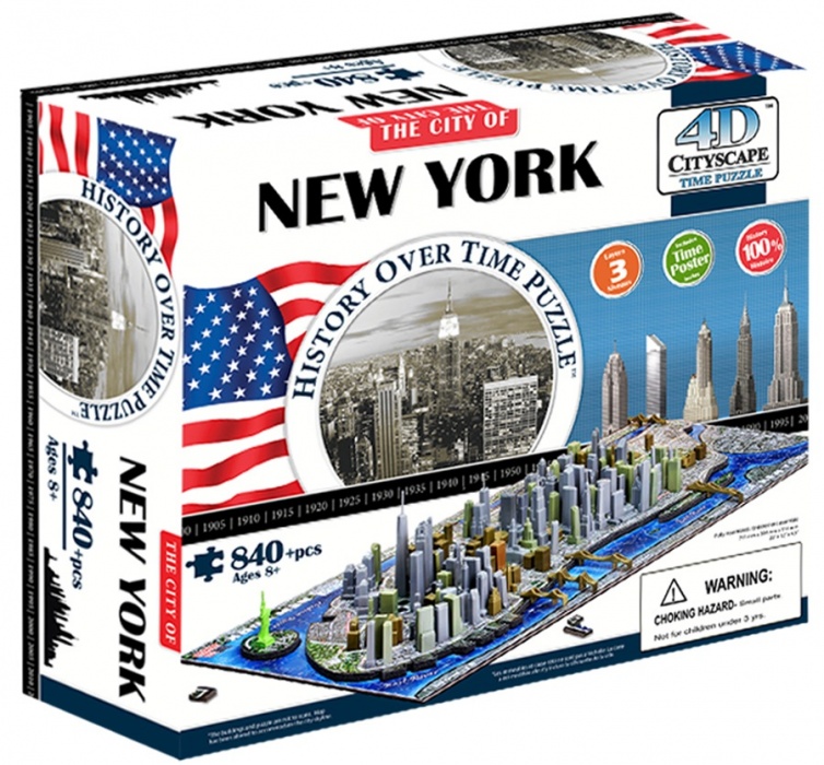 4d puzzle világhírű városok: New York 4d puzzle